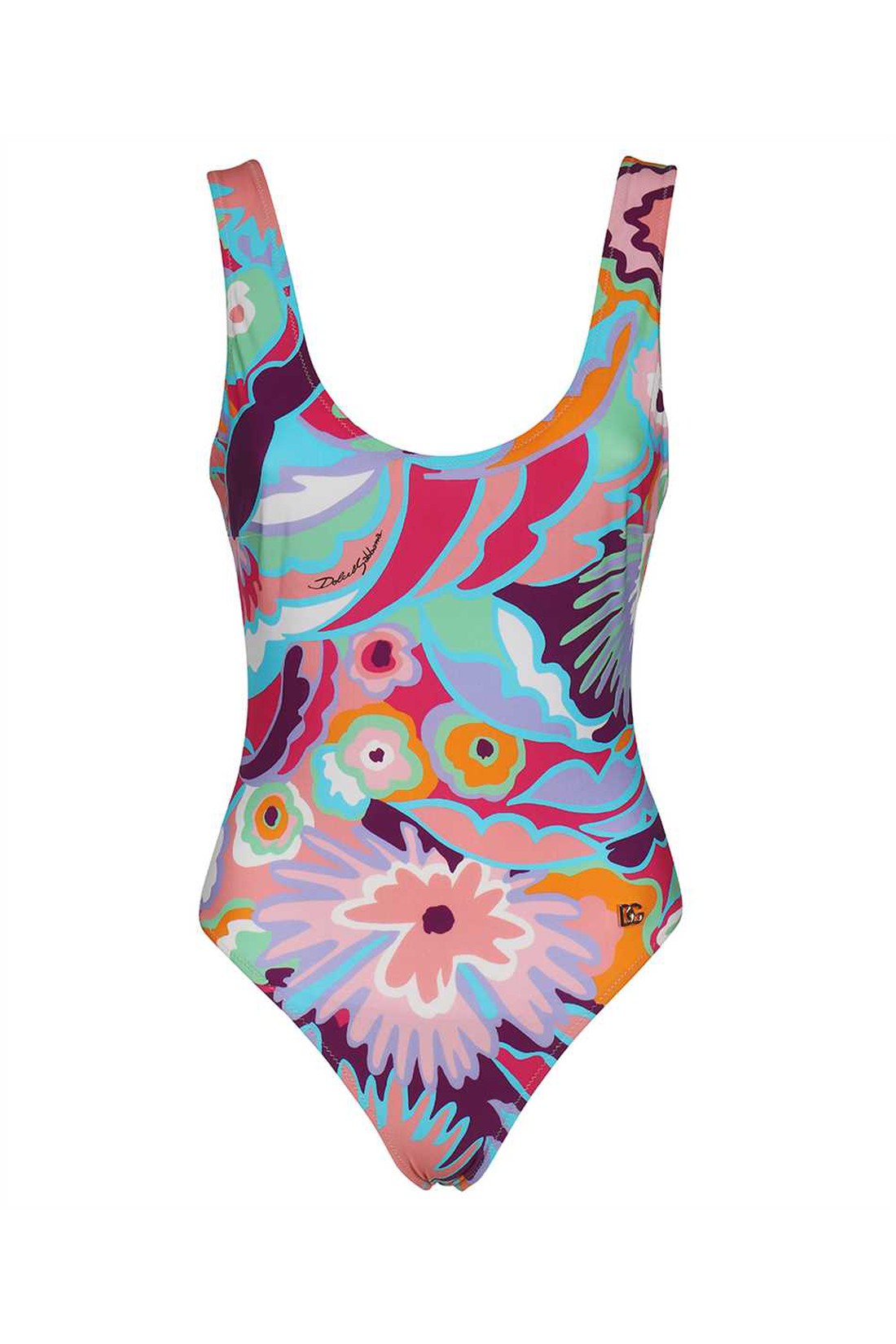 Dolce & Gabbana-OUTLET-SALE-Printed one-piece swimsuit-ARCHIVIST