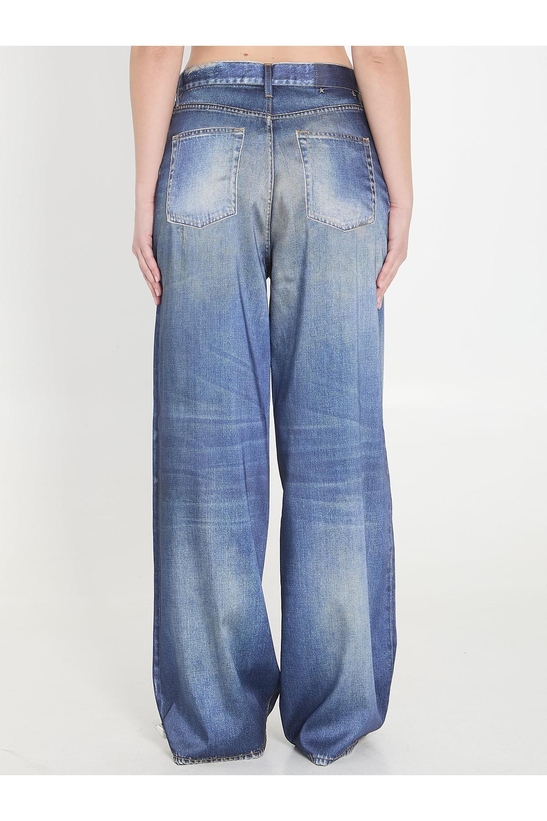 Golden Goose-OUTLET-SALE-Printed pants jeans effect-ARCHIVIST
