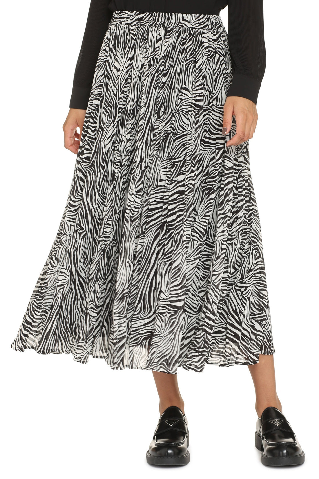 MICHAEL MICHAEL KORS-OUTLET-SALE-Printed pleated skirt-ARCHIVIST