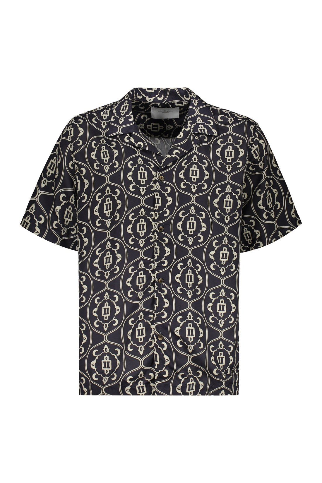 Les Deux-OUTLET-SALE-Printed short sleeved shirt-ARCHIVIST