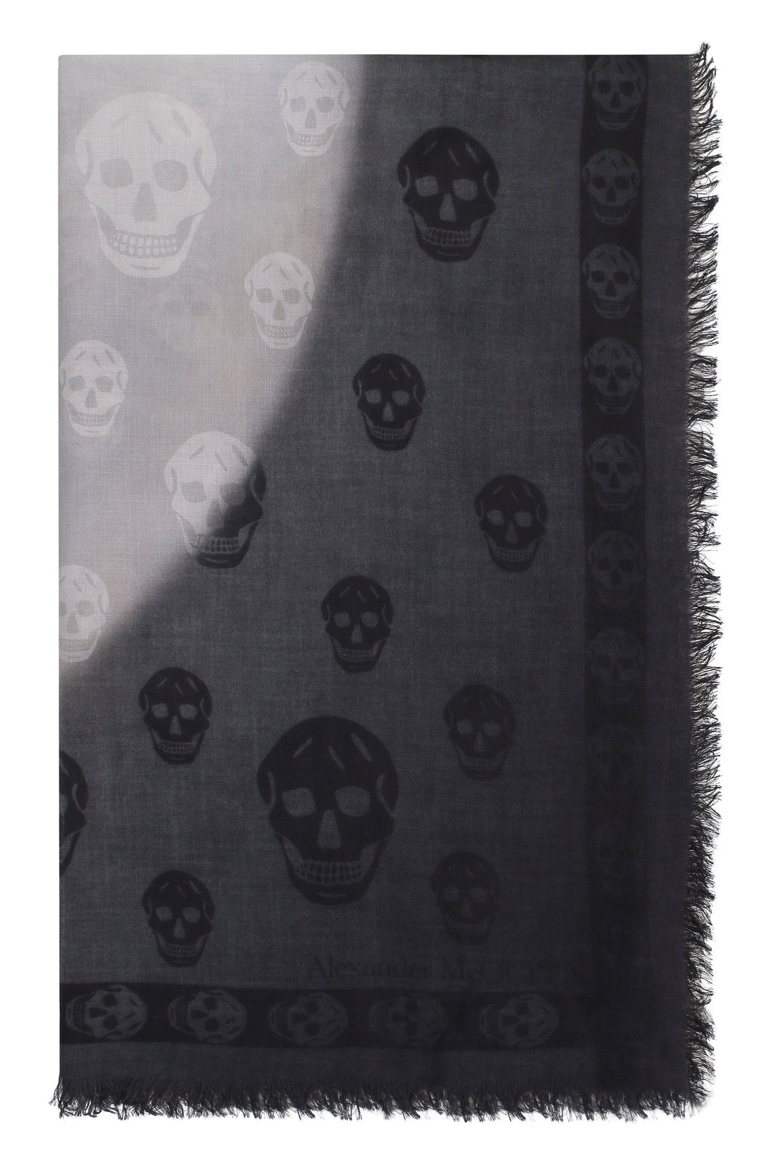 Alexander McQueen-OUTLET-SALE-Printed silk blend shawl-ARCHIVIST