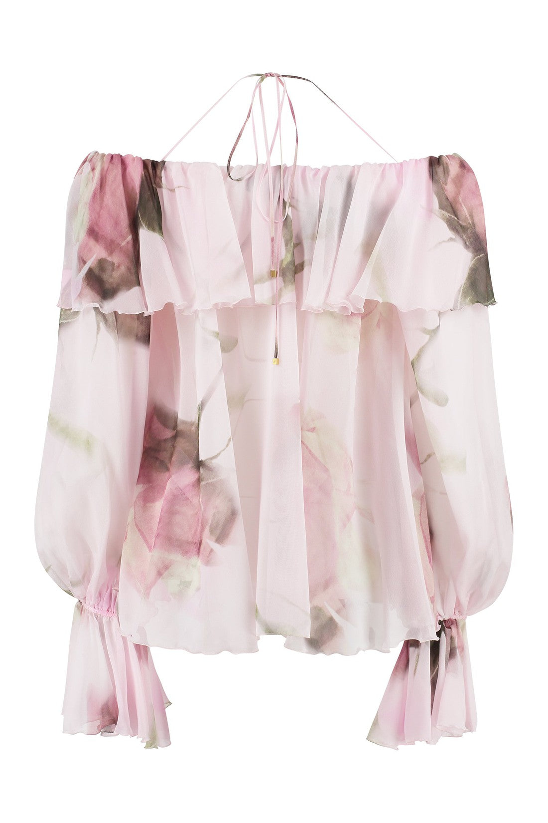 Blumarine-OUTLET-SALE-Printed silk blouse-ARCHIVIST