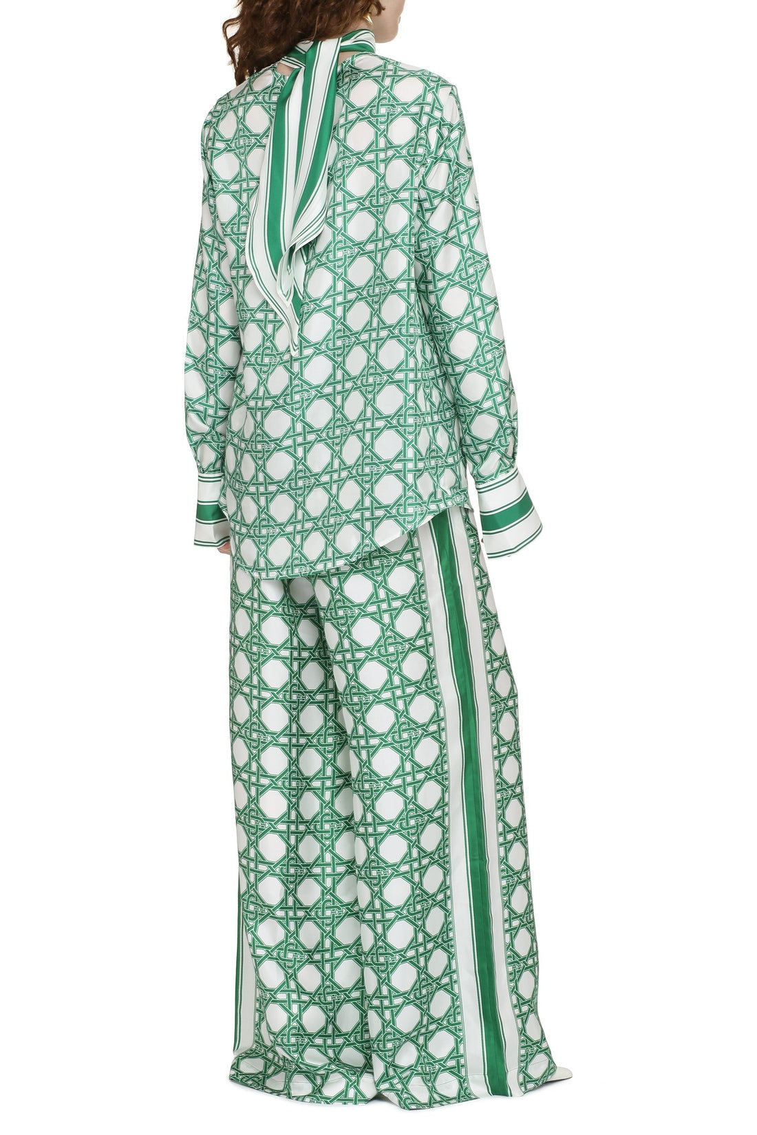 Casablanca-OUTLET-SALE-Printed silk blouse-ARCHIVIST