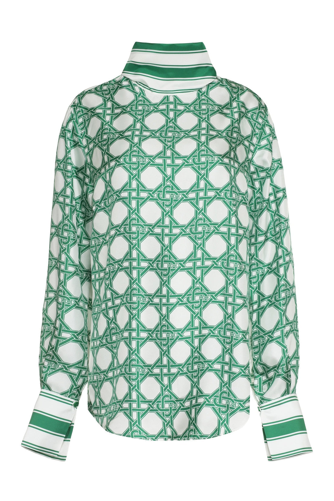 Casablanca-OUTLET-SALE-Printed silk blouse-ARCHIVIST