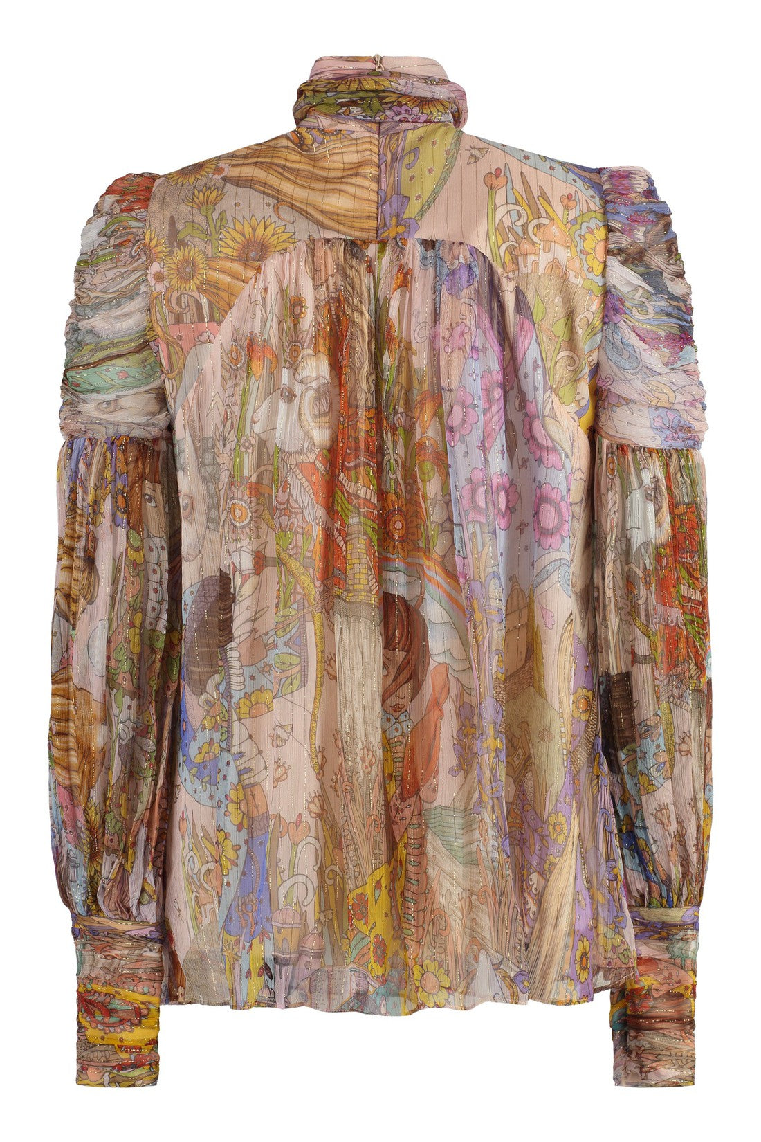 Zimmermann-OUTLET-SALE-Printed silk blouse-ARCHIVIST
