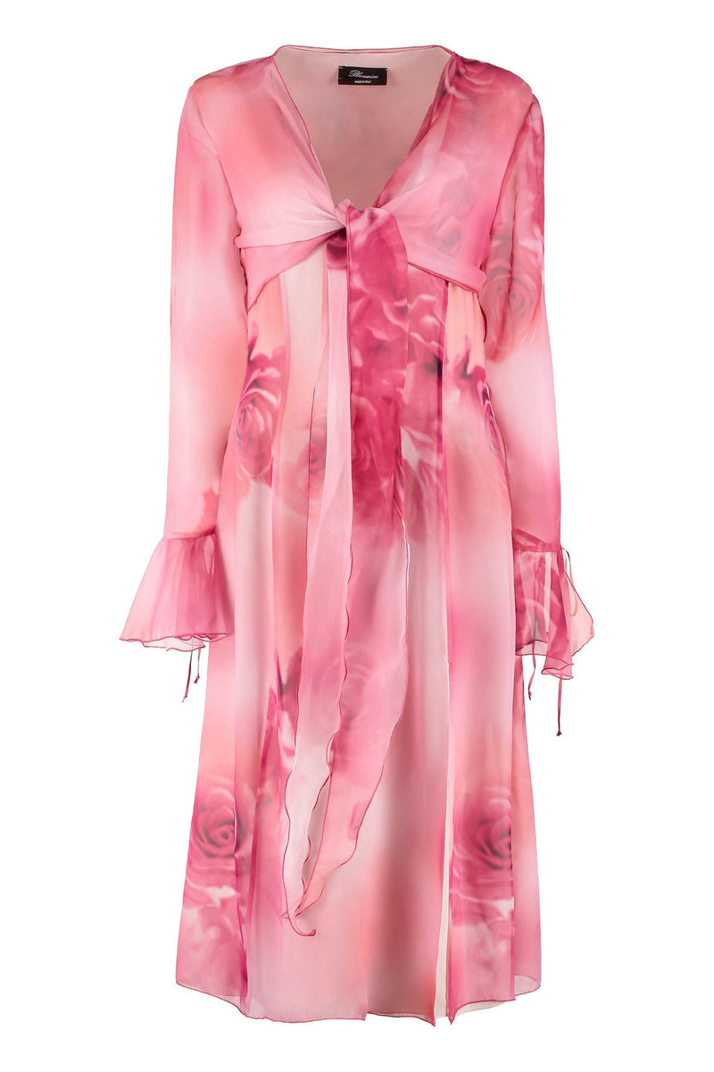 Blumarine-OUTLET-SALE-Printed silk dress-ARCHIVIST