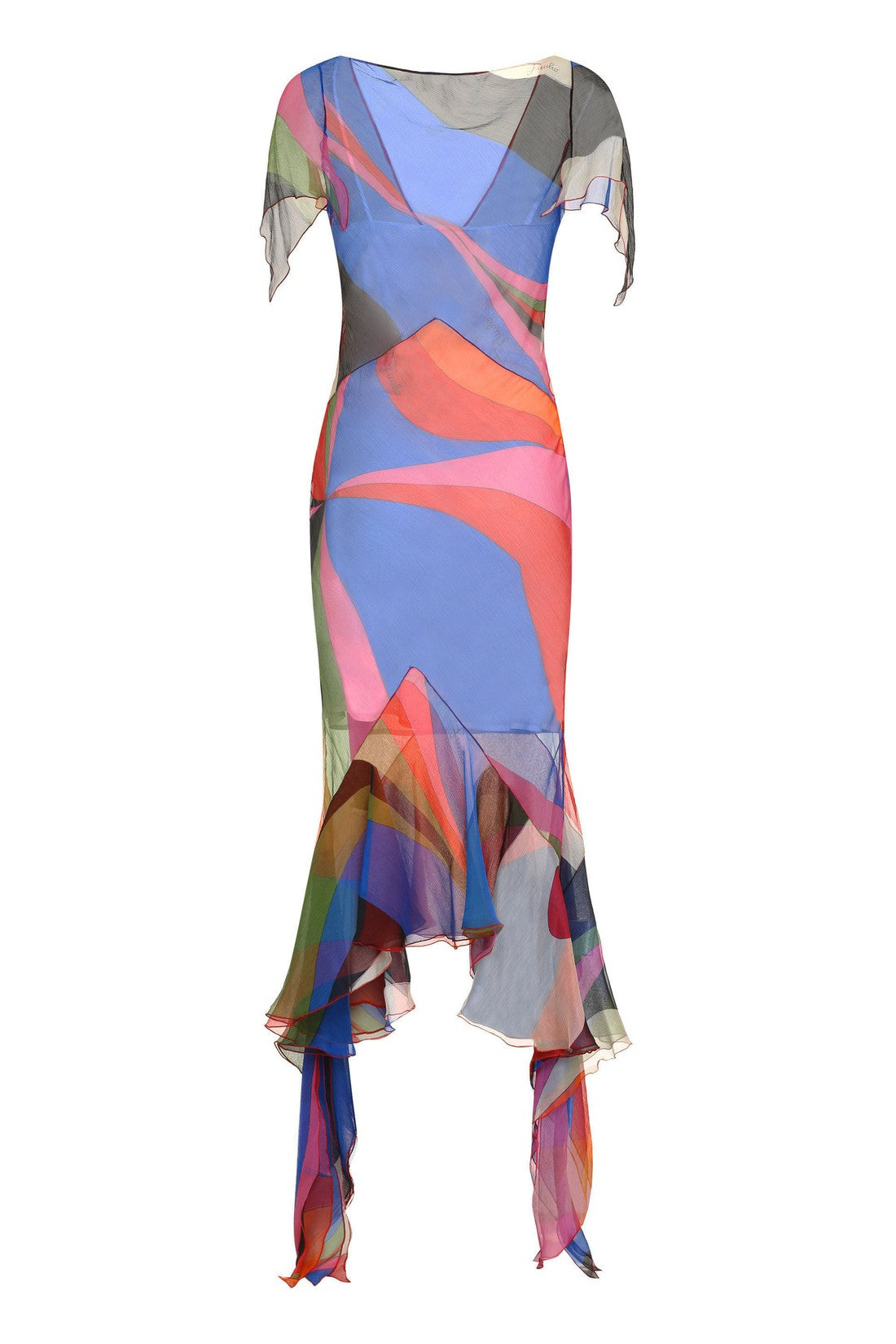 Emilio Pucci-OUTLET-SALE-Printed silk dress-ARCHIVIST