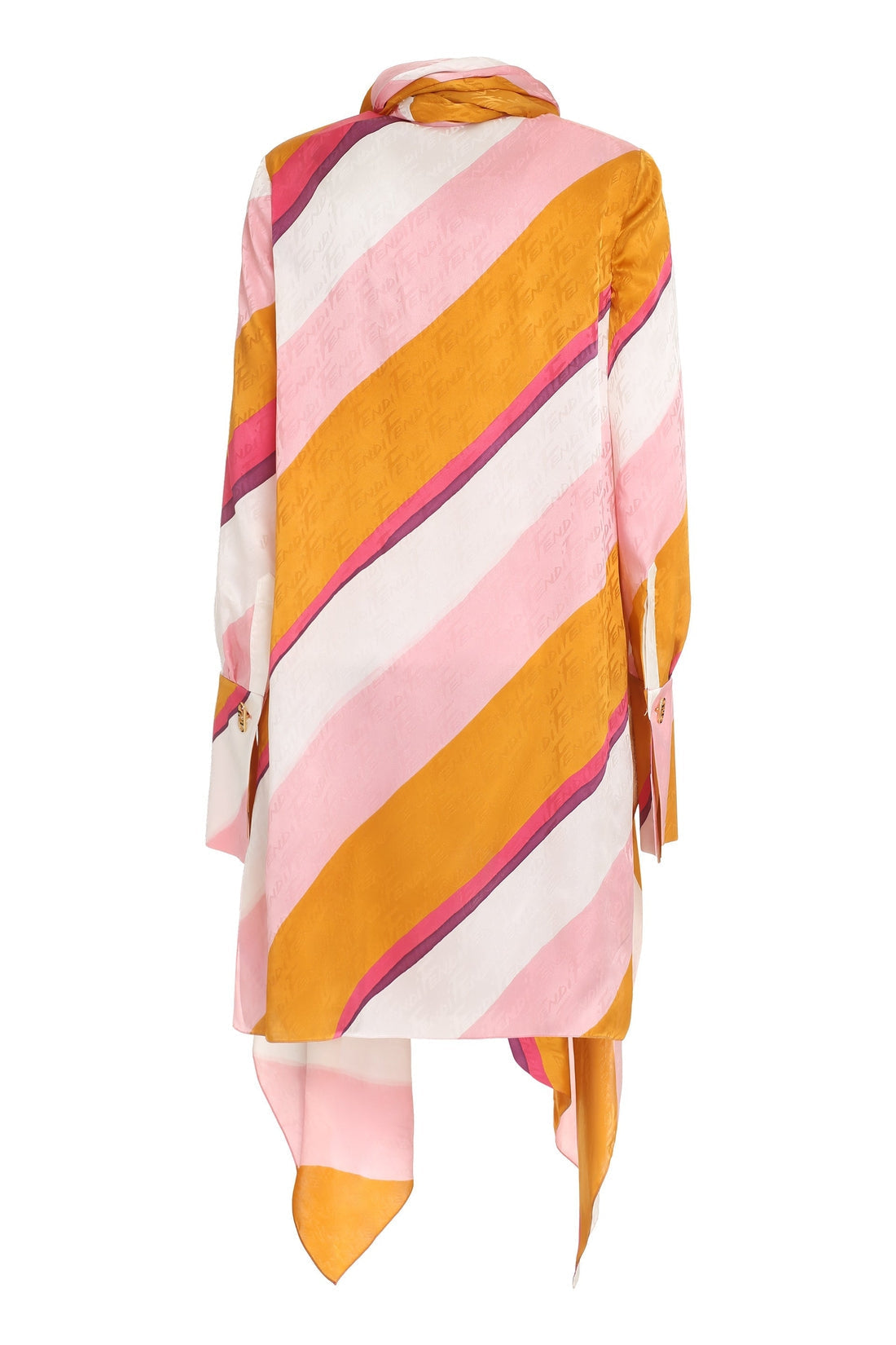 Fendi-OUTLET-SALE-Printed silk dress-ARCHIVIST