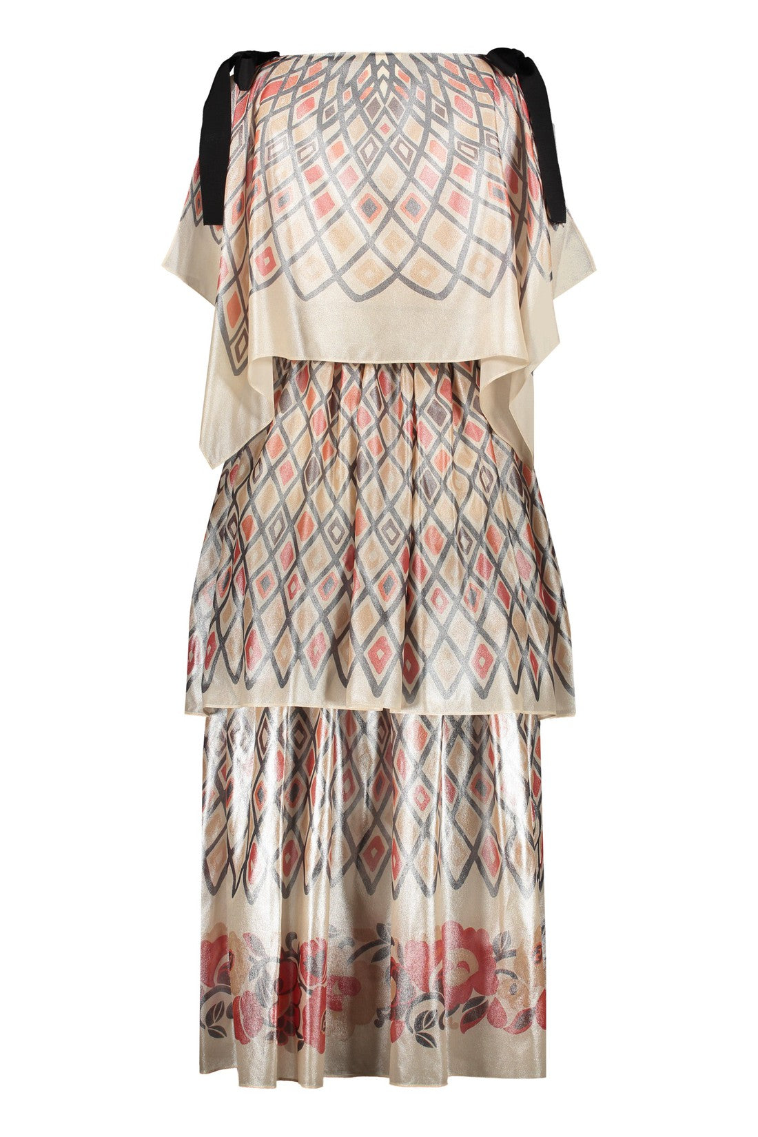 Fendi-OUTLET-SALE-Printed silk dress-ARCHIVIST