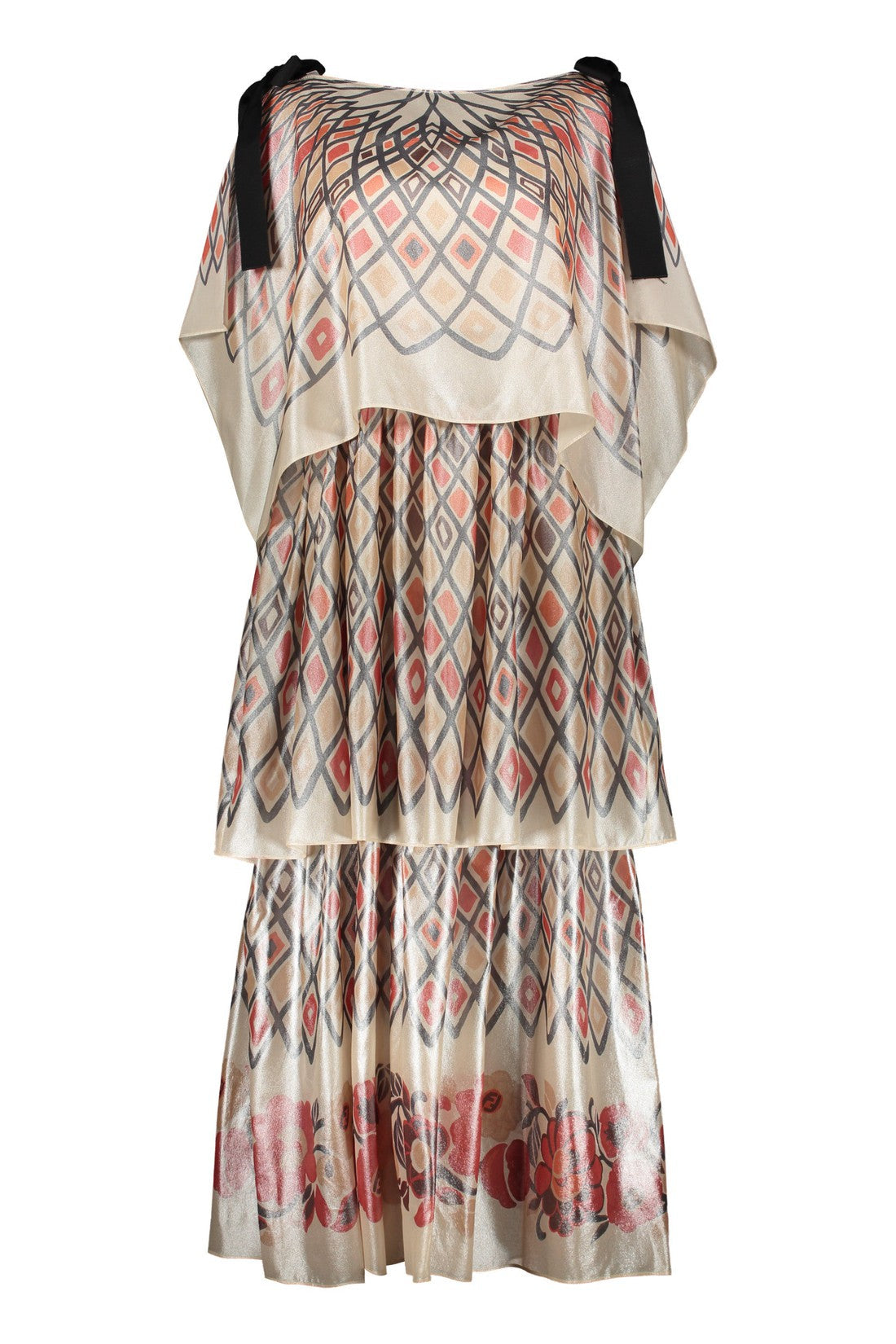 Fendi-OUTLET-SALE-Printed silk dress-ARCHIVIST