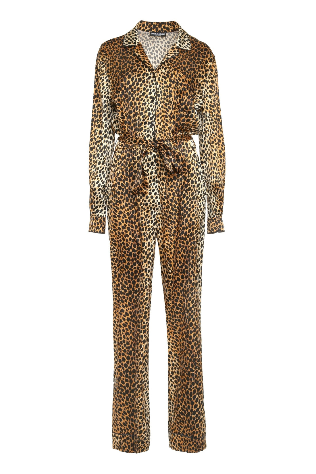 Dolce & Gabbana-OUTLET-SALE-Printed silk jumpsuit-ARCHIVIST
