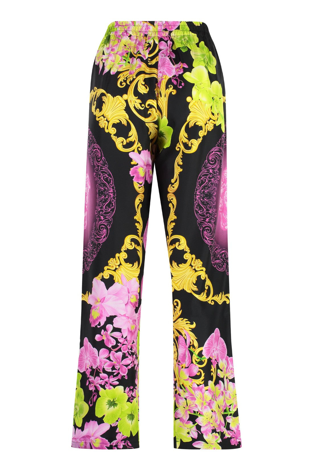 Versace-OUTLET-SALE-Printed silk pajama pants-ARCHIVIST