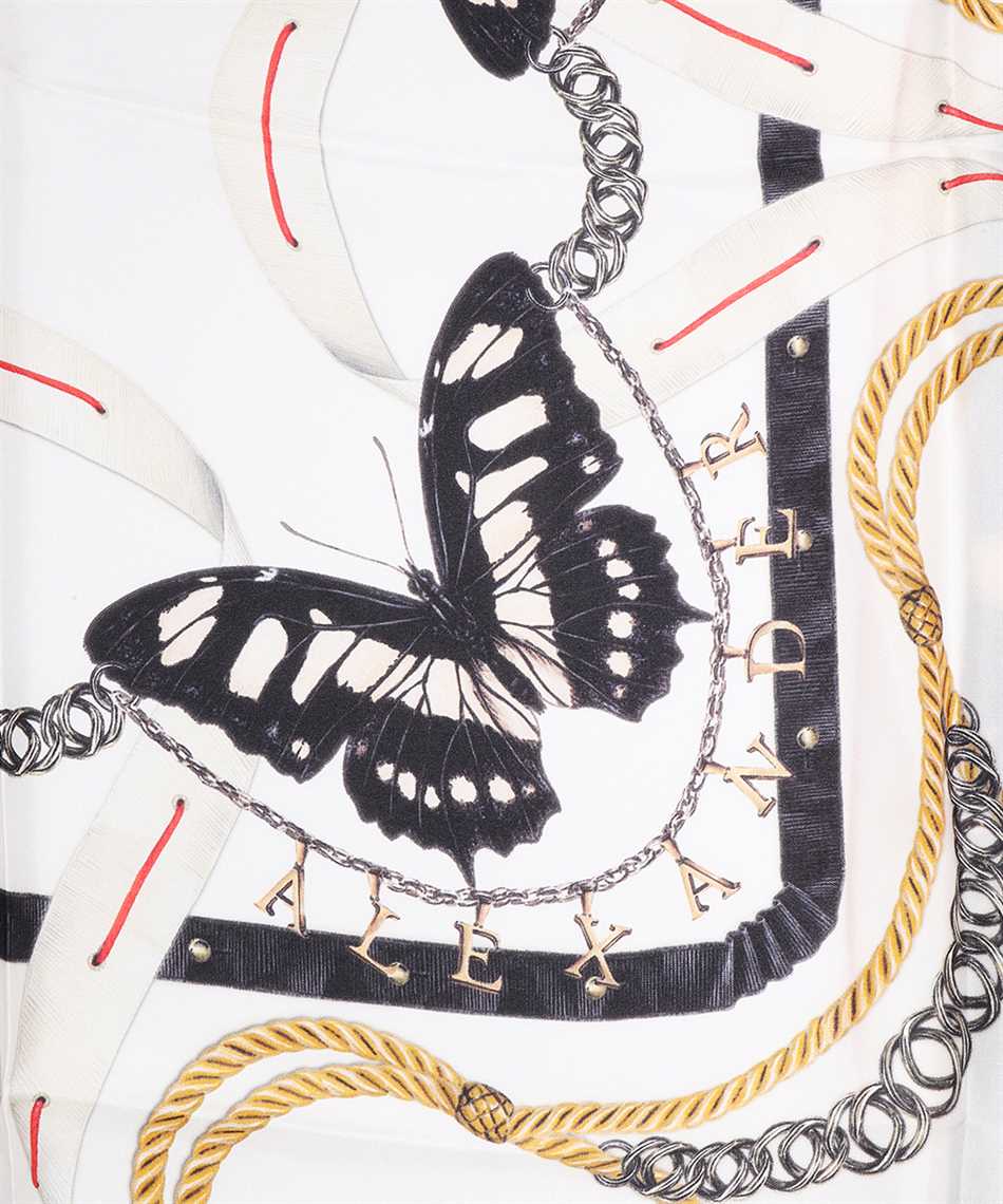 Alexander McQueen-OUTLET-SALE-Printed silk scarf-ARCHIVIST