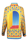 Casablanca-OUTLET-SALE-Printed silk shirt-ARCHIVIST