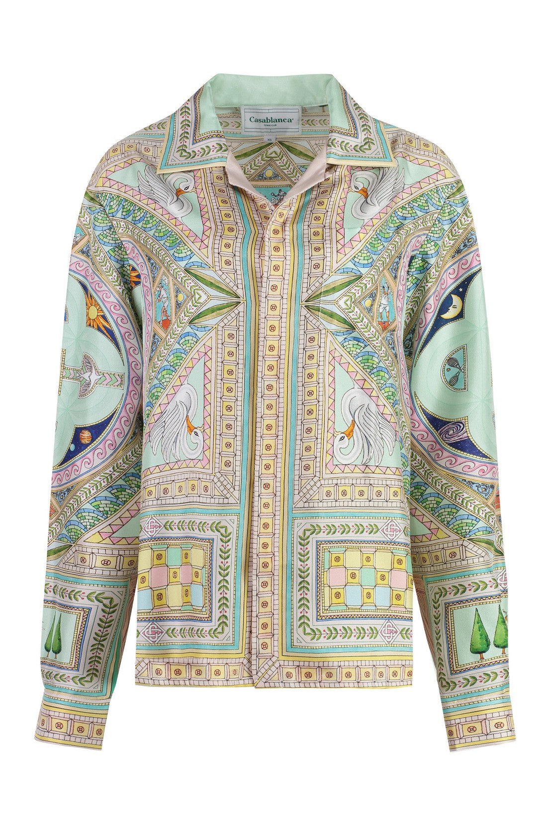 Casablanca-OUTLET-SALE-Printed silk shirt-ARCHIVIST