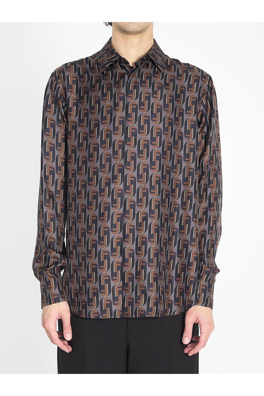 Fendi-OUTLET-SALE-Printed silk shirt-ARCHIVIST