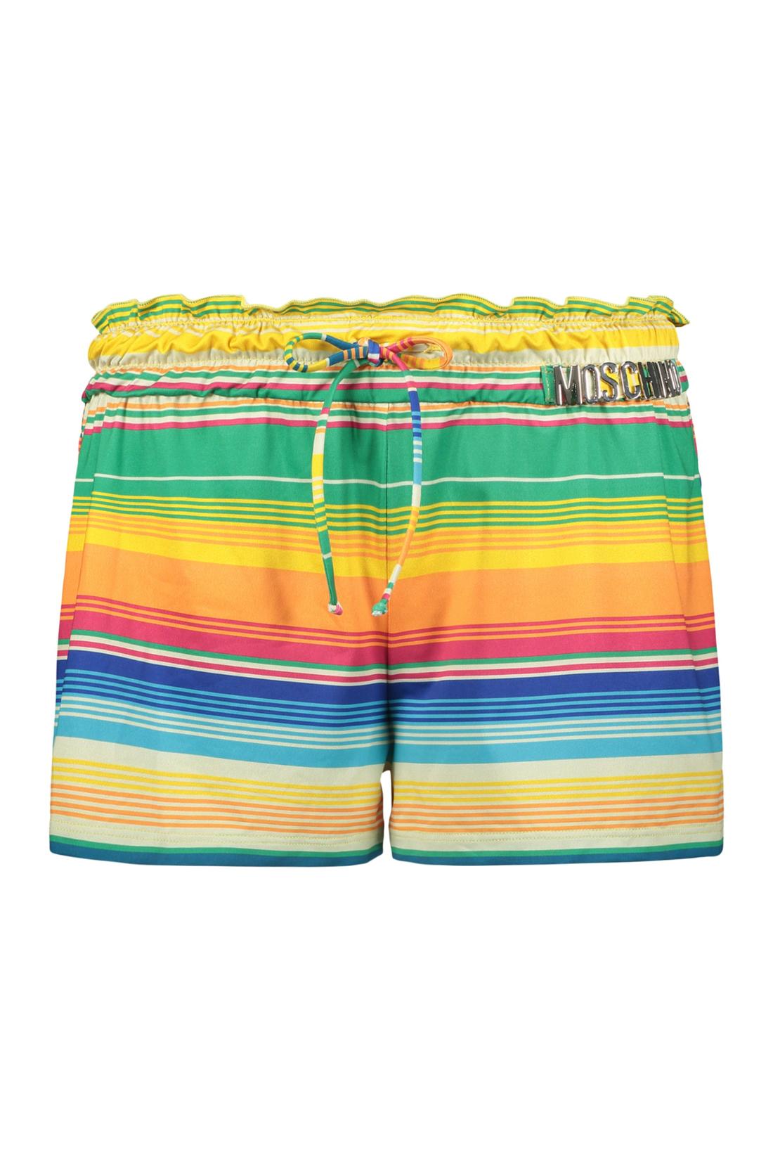 Moschino-OUTLET-SALE-Printed silk shorts-ARCHIVIST