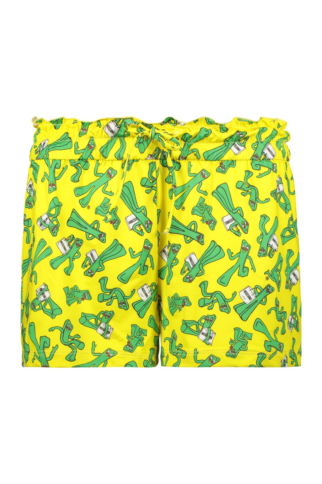 Moschino-OUTLET-SALE-Printed silk shorts-ARCHIVIST
