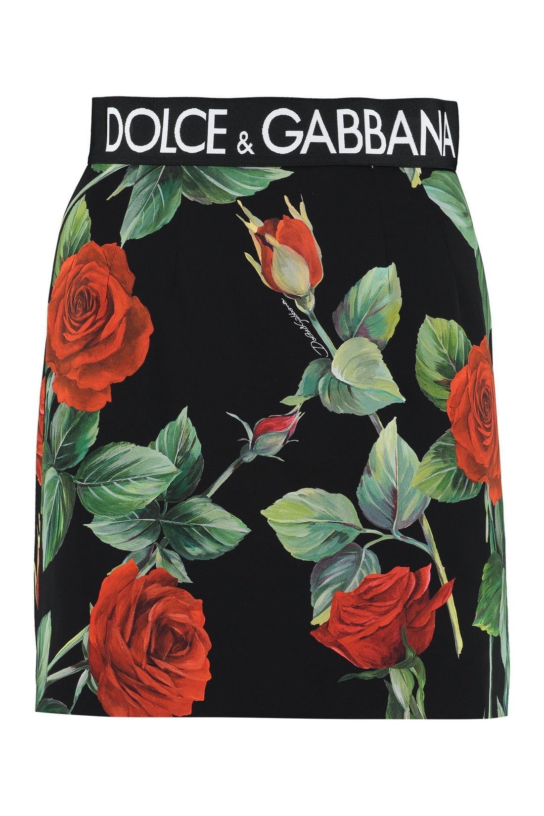 Dolce & Gabbana-OUTLET-SALE-Printed silk skirt-ARCHIVIST
