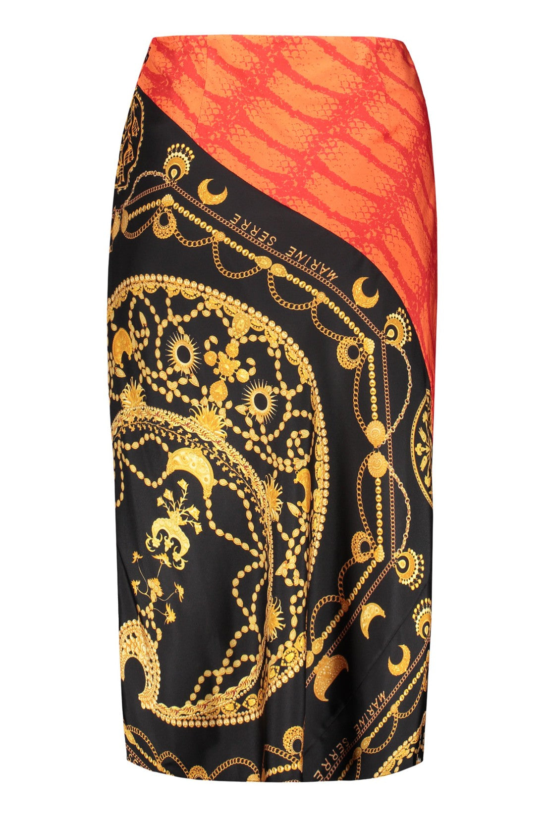 Marine Serre-OUTLET-SALE-Printed silk skirt-ARCHIVIST