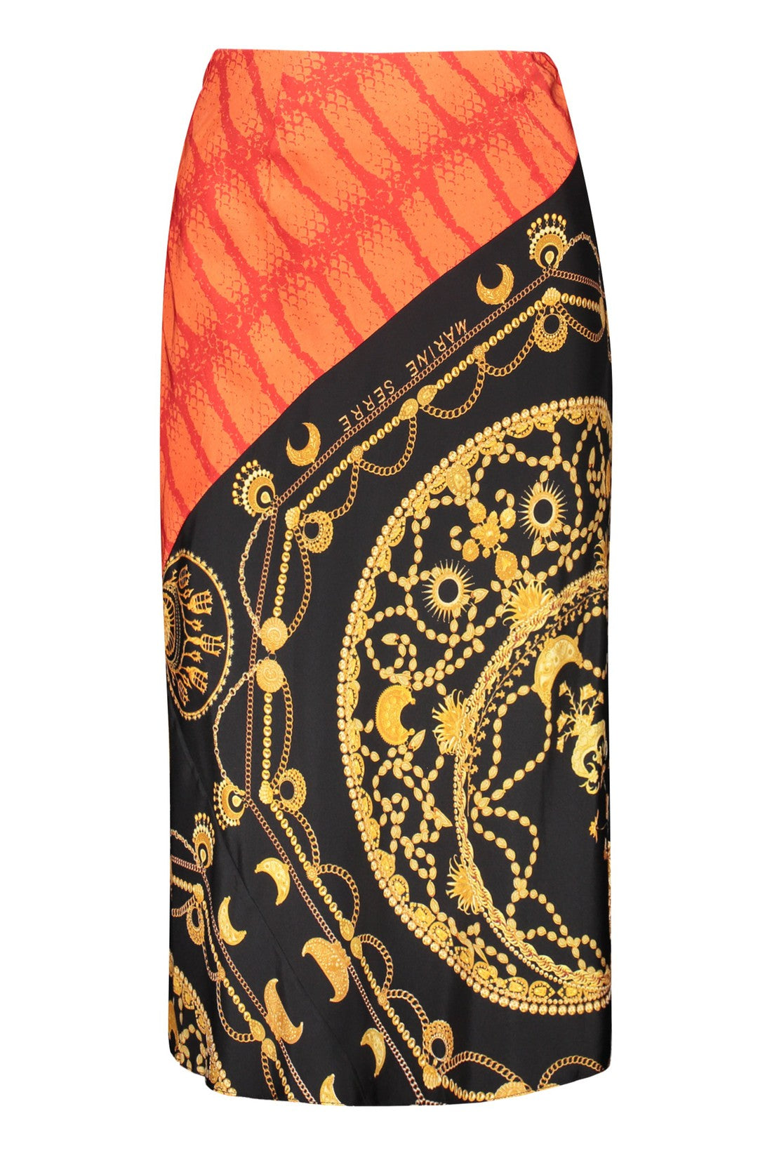 Marine Serre-OUTLET-SALE-Printed silk skirt-ARCHIVIST