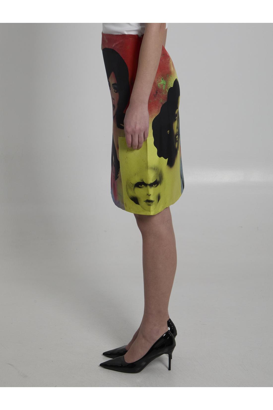 Versace-OUTLET-SALE-Printed silk skirt-ARCHIVIST