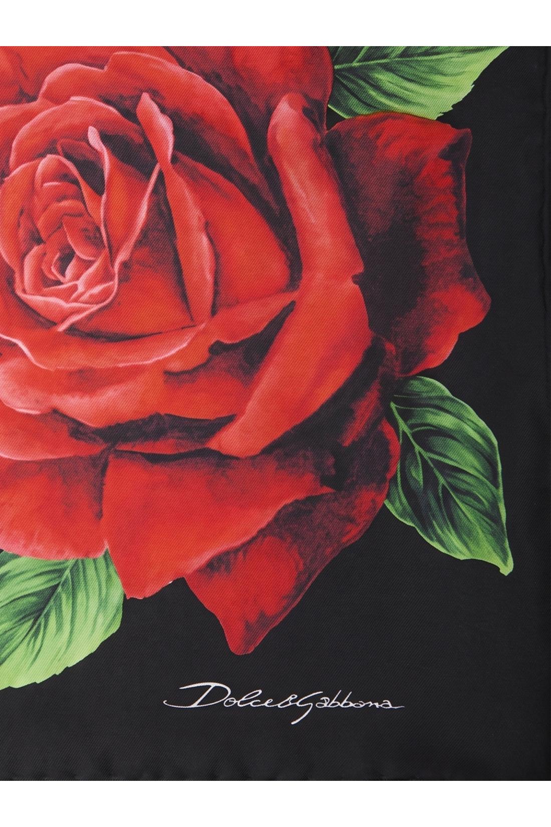 Dolce & Gabbana-OUTLET-SALE-Printed silk twill scarf-ARCHIVIST