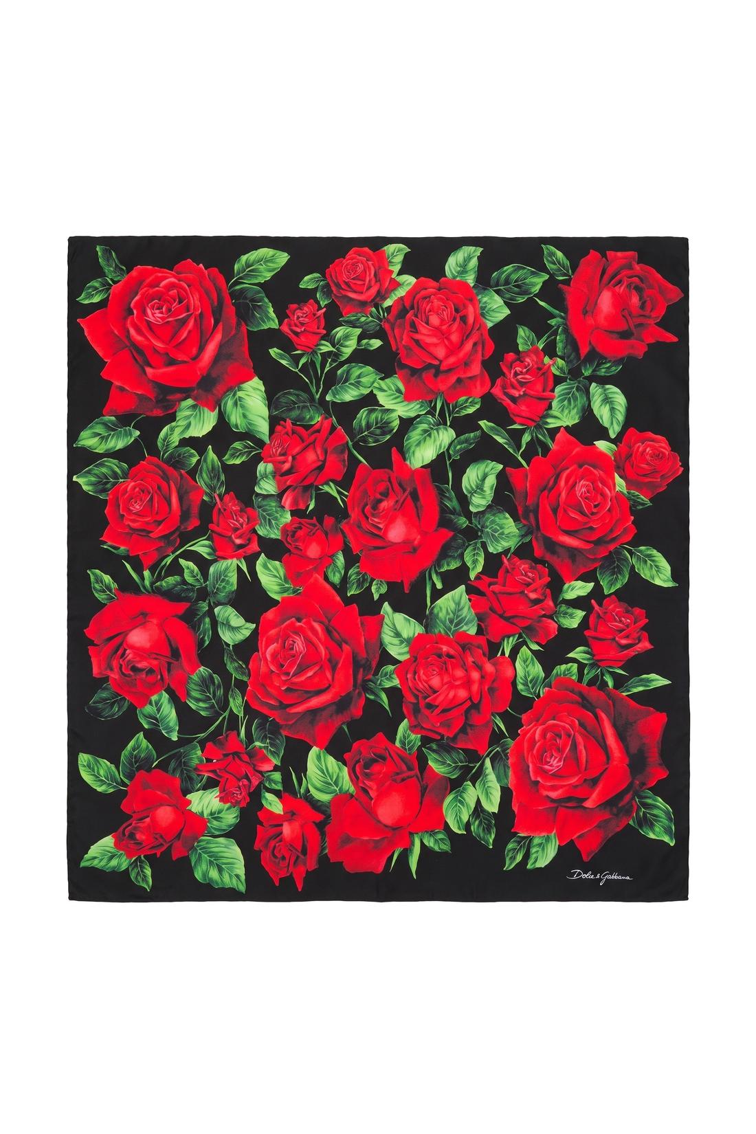 Dolce & Gabbana-OUTLET-SALE-Printed silk twill scarf-ARCHIVIST