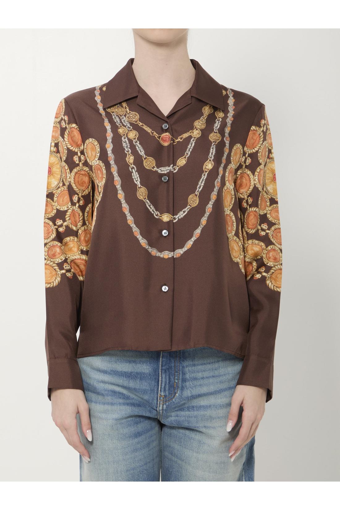 Versace-OUTLET-SALE-Printed silk twill shirt-ARCHIVIST