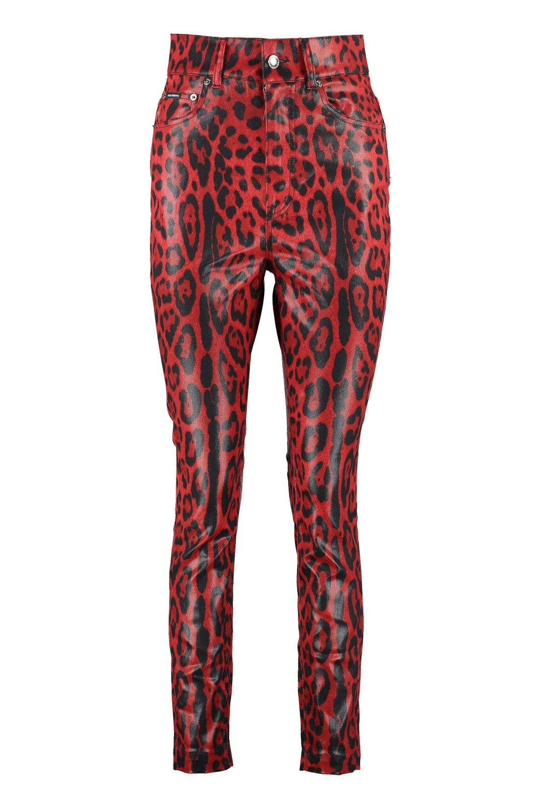 Dolce & Gabbana-OUTLET-SALE-Printed skinny fit jeans-ARCHIVIST