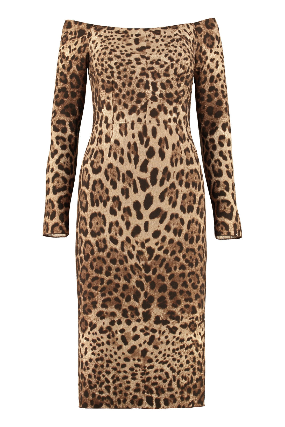 Dolce & Gabbana-OUTLET-SALE-Printed wool dress-ARCHIVIST