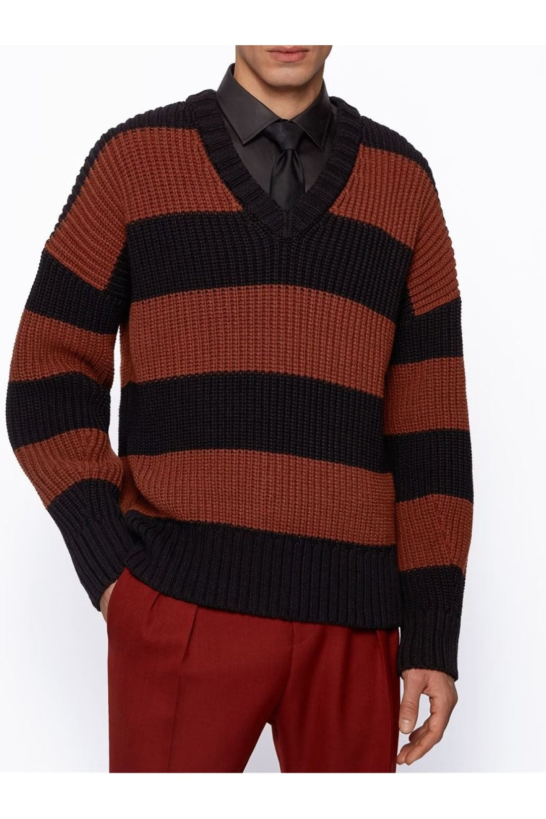 Hugo Boss-OUTLET-SALE-Proti Ribbed Sweater-ARCHIVIST