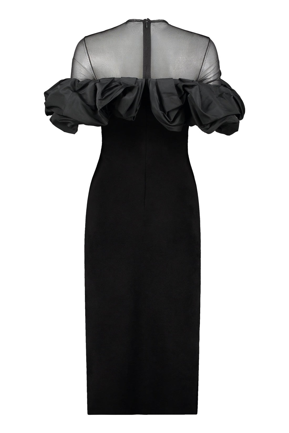 Alexander McQueen-OUTLET-SALE-Puffed sleeve dress-ARCHIVIST