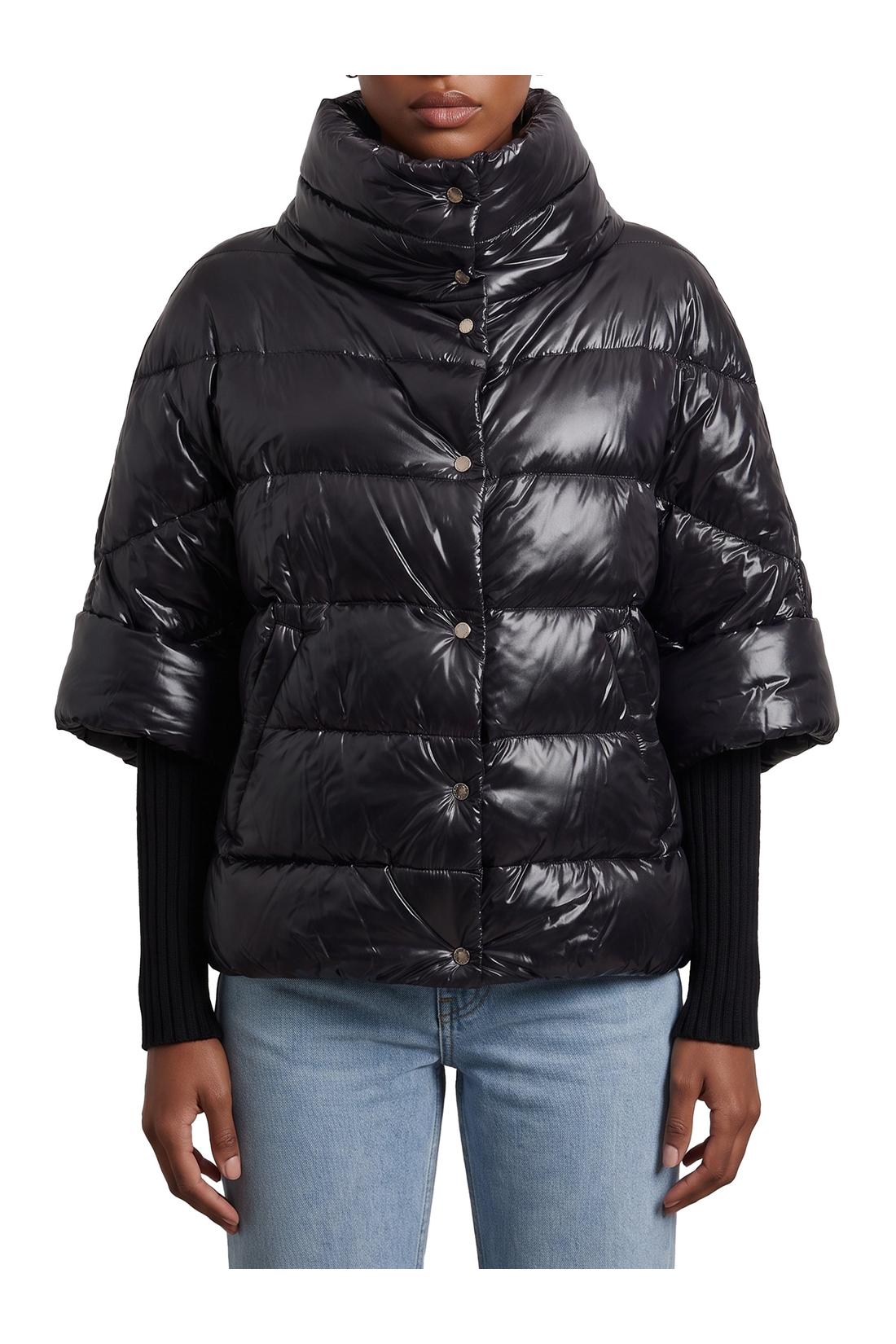 Herno-OUTLET-SALE-Puffer cape-style down coat with sleeves-ARCHIVIST