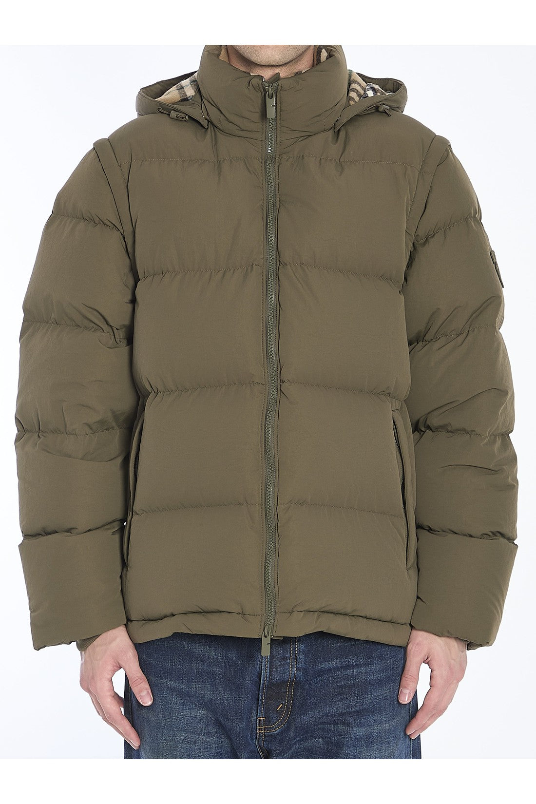 BURBERRY-OUTLET-SALE-Puffer jacket in nylon-ARCHIVIST