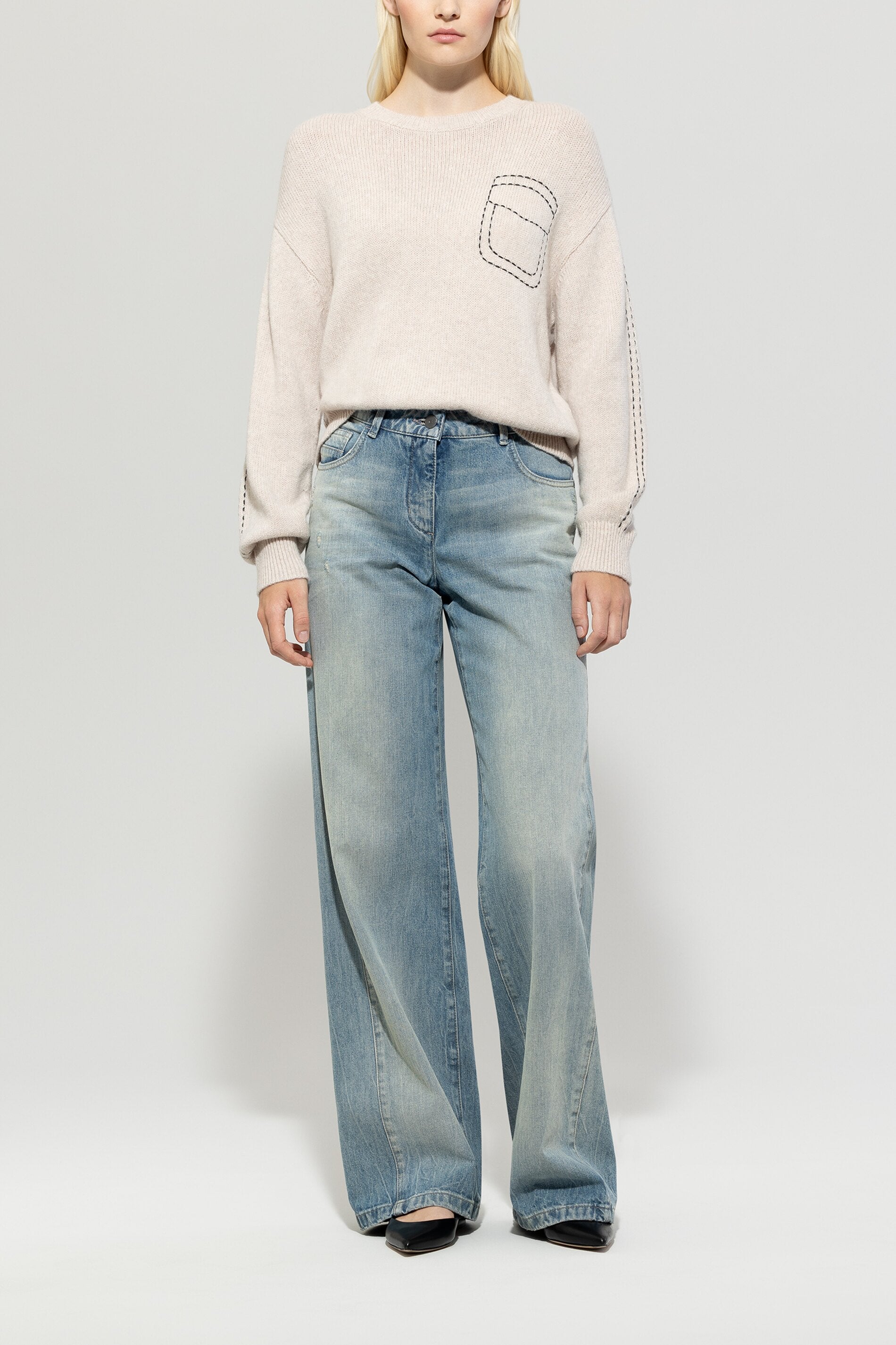 Luisa Cerano-Pullover aus Woll-Mix-Strick & Pullover-Black-Deal-Outlet-by-ARCHIVIST