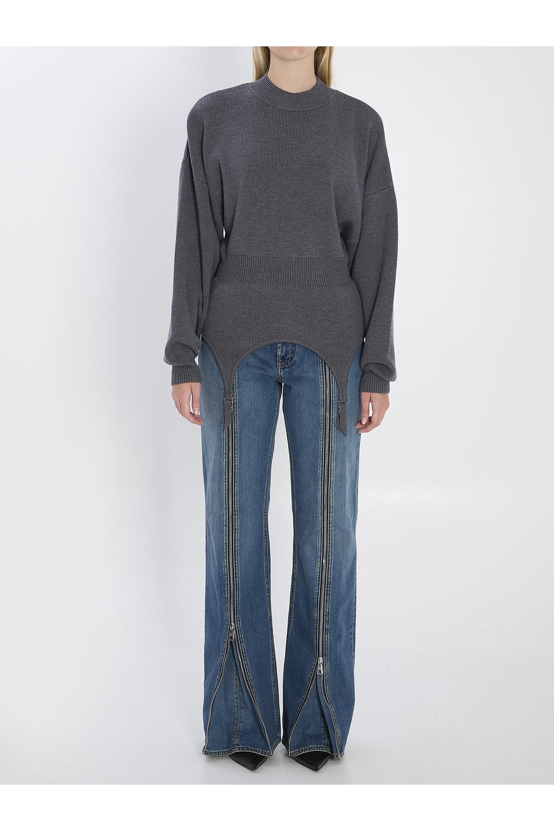 Jean Paul Gaultier-OUTLET-SALE-Pullover with lingerie garter-ARCHIVIST