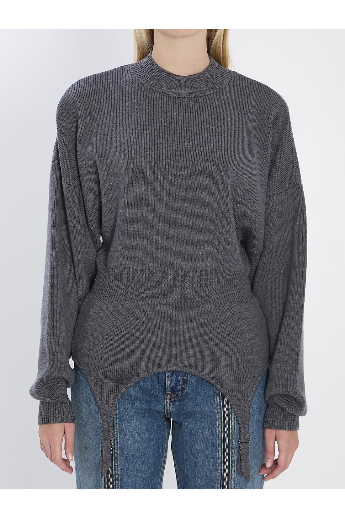 Jean Paul Gaultier-OUTLET-SALE-Pullover with lingerie garter-ARCHIVIST