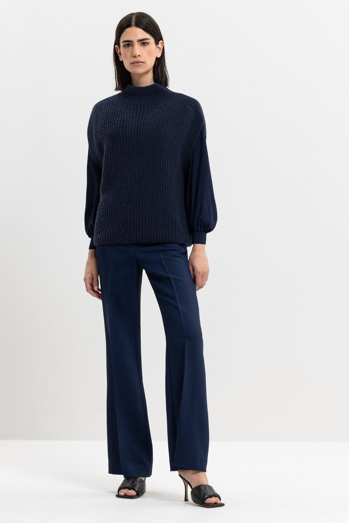 Pull Femme Luisa Cerano - Vert Citron/Bleu Clair - Taille UK 12 - Viscose - Occasion