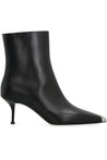Alexander McQueen-OUTLET-SALE-Punk leather pointy-toe ankle boots-ARCHIVIST