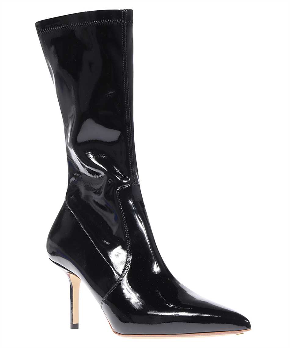 Patent pointy toe ankle boots
