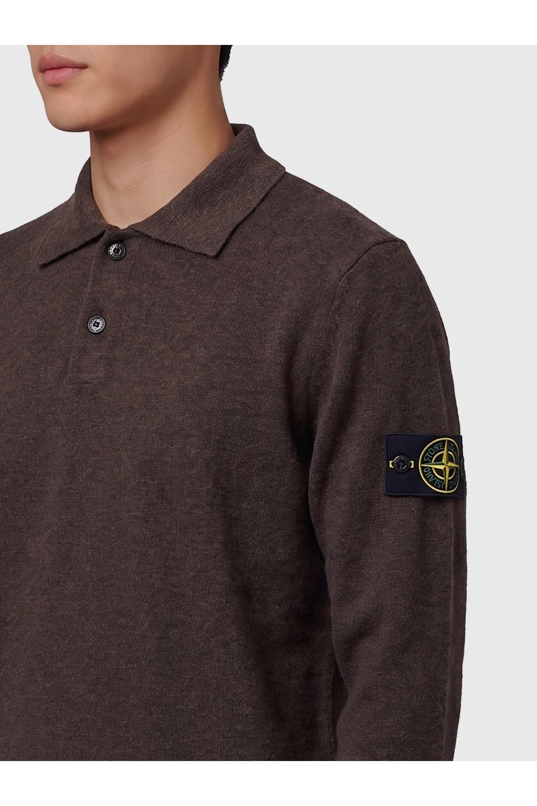 Stone Island-OUTLET-SALE-RWS virgin wool polo shirt-ARCHIVIST