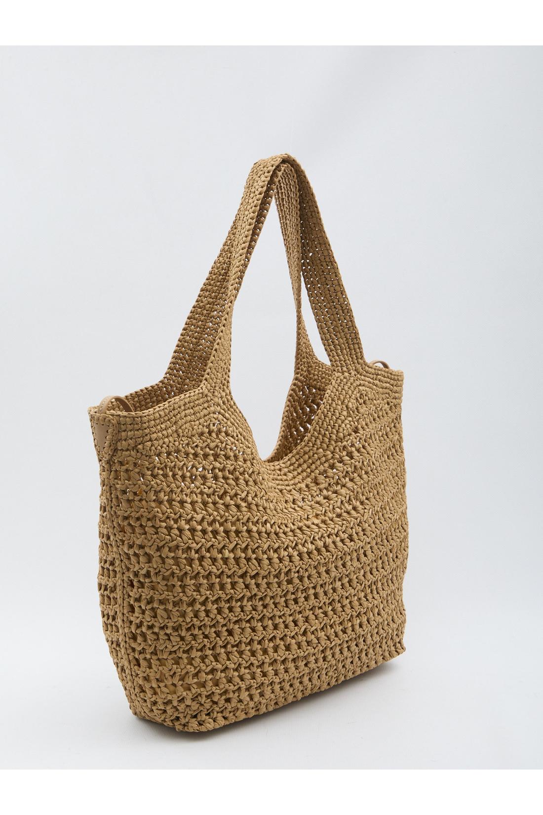Tod'S-OUTLET-SALE-Raffia shopping bag medium-ARCHIVIST