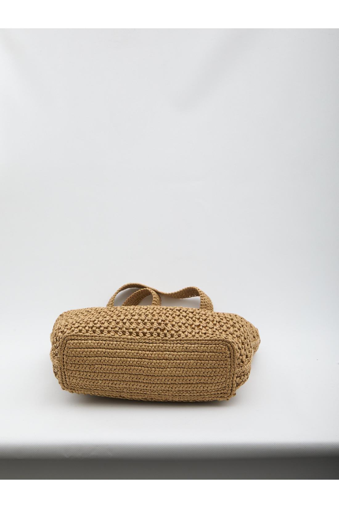 Tod'S-OUTLET-SALE-Raffia shopping bag medium-ARCHIVIST