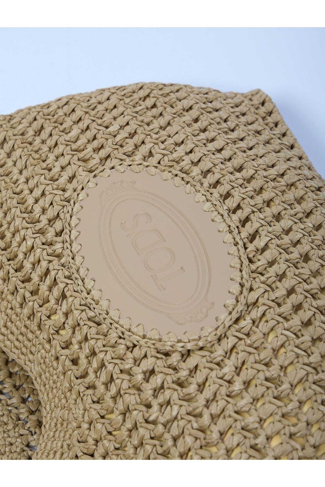 Tod'S-OUTLET-SALE-Raffia shopping bag medium-ARCHIVIST