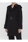 BURBERRY-OUTLET-SALE-Raincoat with Check collar-ARCHIVIST