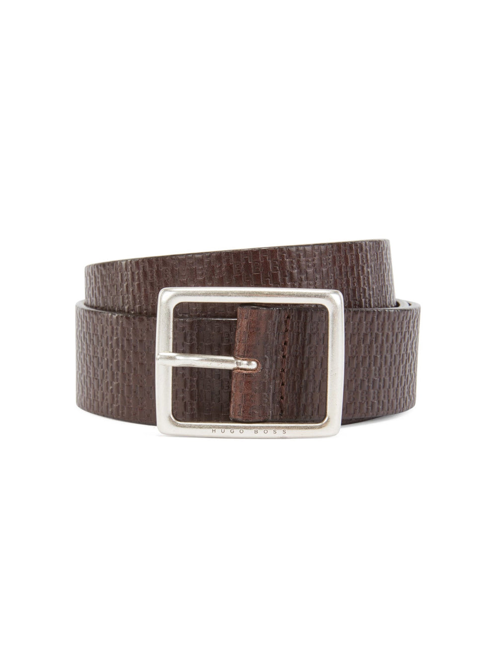 Hugo Boss-OUTLET-SALE-Ralf Monogram Leather Belt-ARCHIVIST