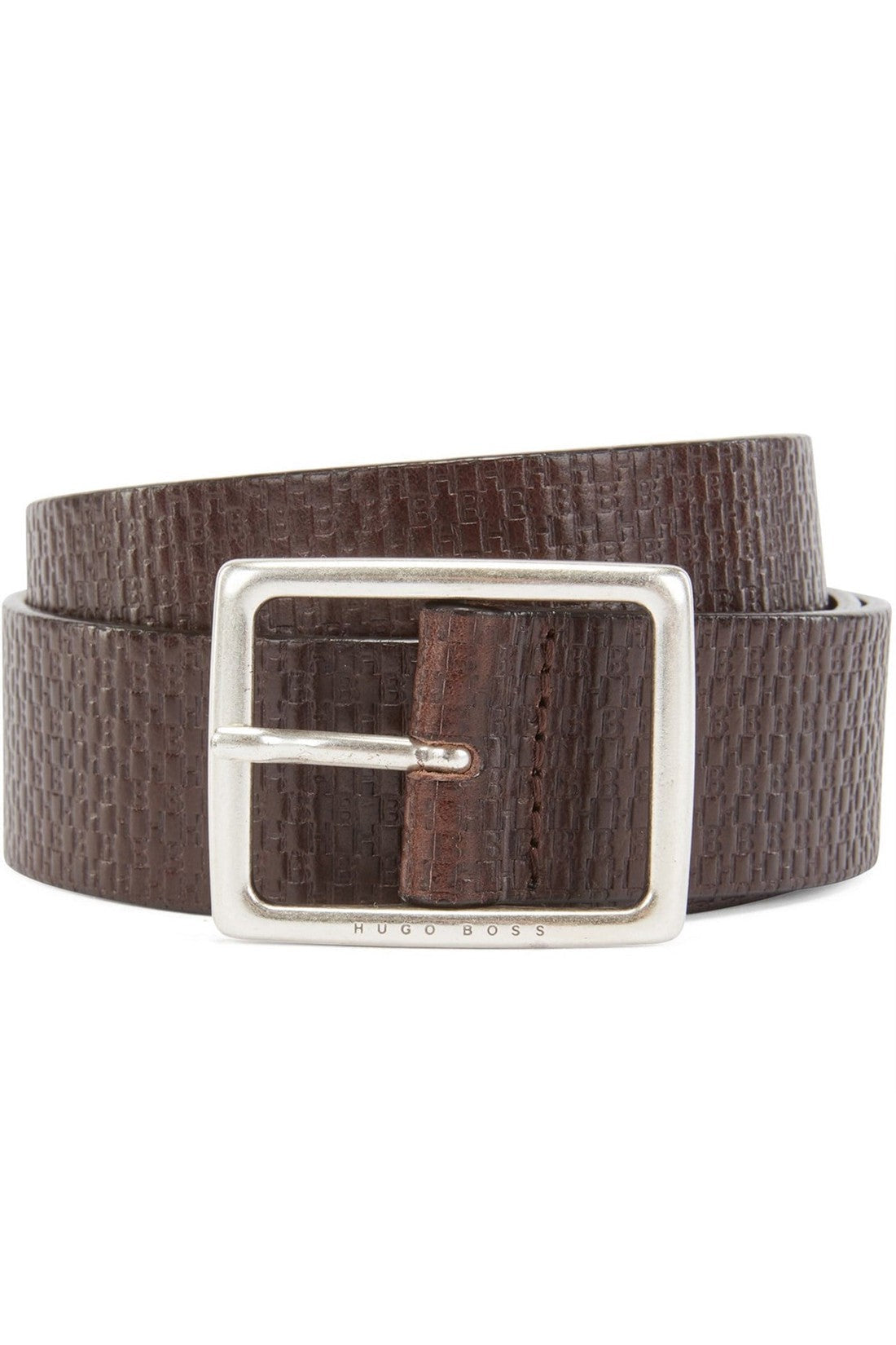 Hugo Boss-OUTLET-SALE-Ralf Monogram Leather Belt-ARCHIVIST