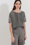LUISA CERANO-OUTLET-SALE-Ramie-Shirt mit Biesen-Details-Blusen-by-ARCHIVIST