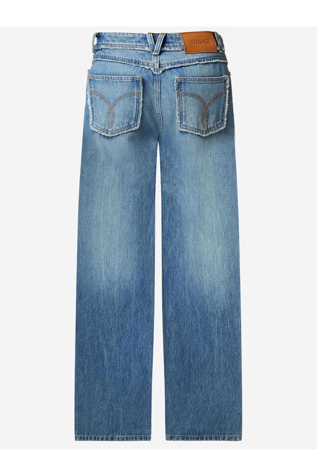 Versace-OUTLET-SALE-Raw cut frayed jeans-ARCHIVIST